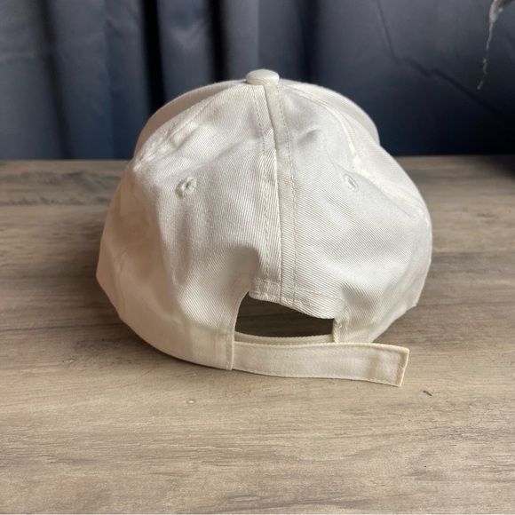 Hawaii Strapback Hat White OSFA Adjustable Embroidered Vented Holes Surfware - Picture 3 of 7